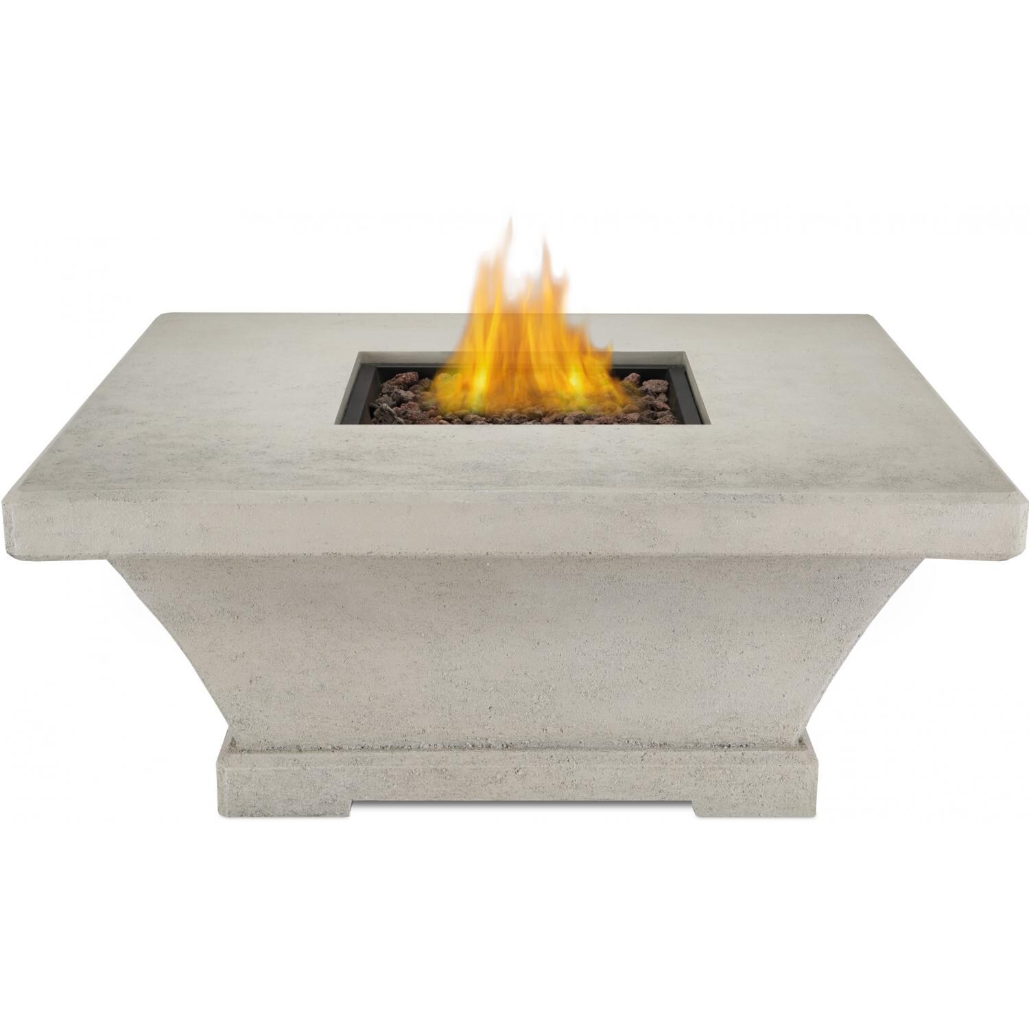 Real Flame Monaco LP Fire Pit Low Height Table - Square - Front - Cream thumbnail