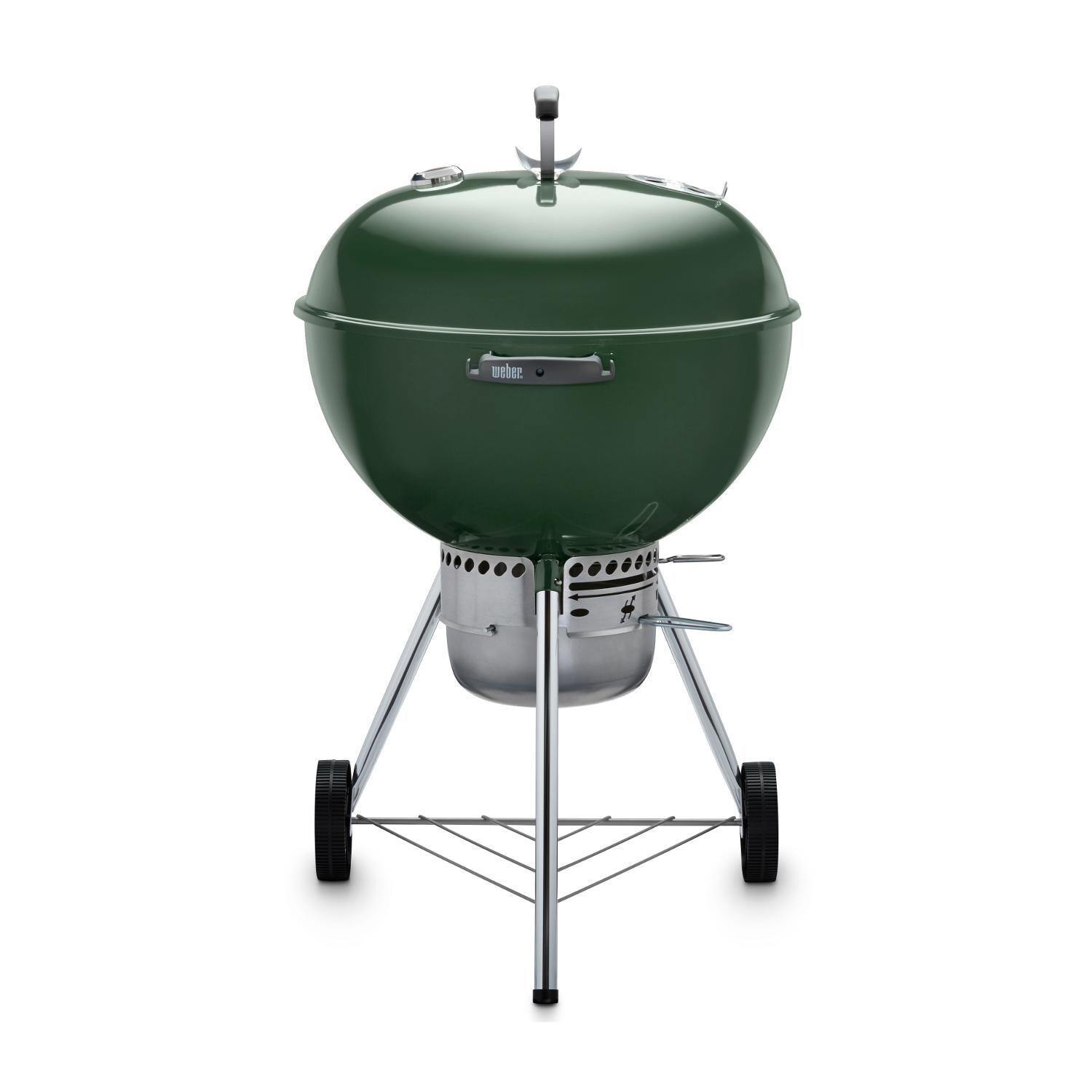 Weber Original Kettle Premium 22-Inch Charcoal Grill - Green - 14407001 - Kettle facing Front thumbnail
