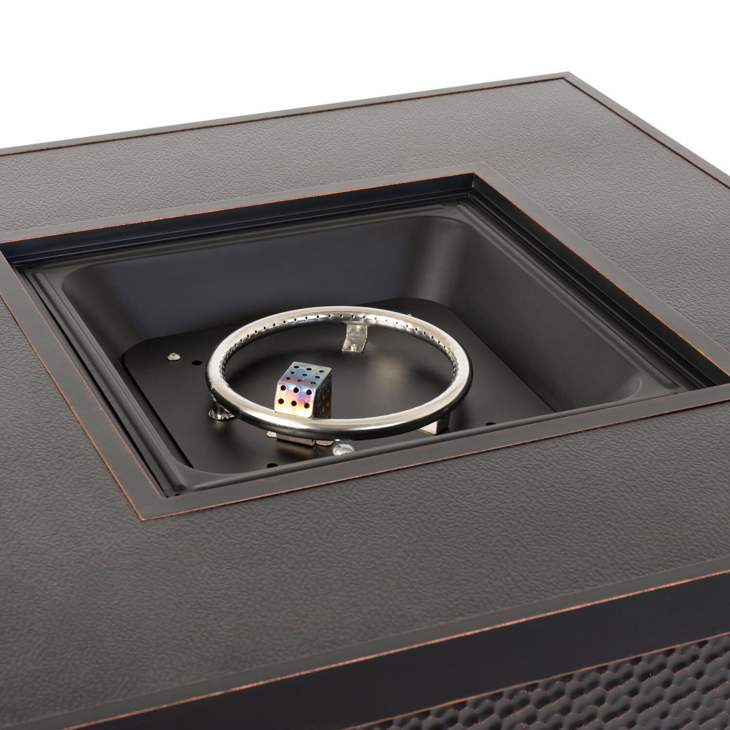 Ultimate Patio 62751-NG La flore 40-Inch Square Aluminum Natural Gas Fire Pit - Burner thumbnail