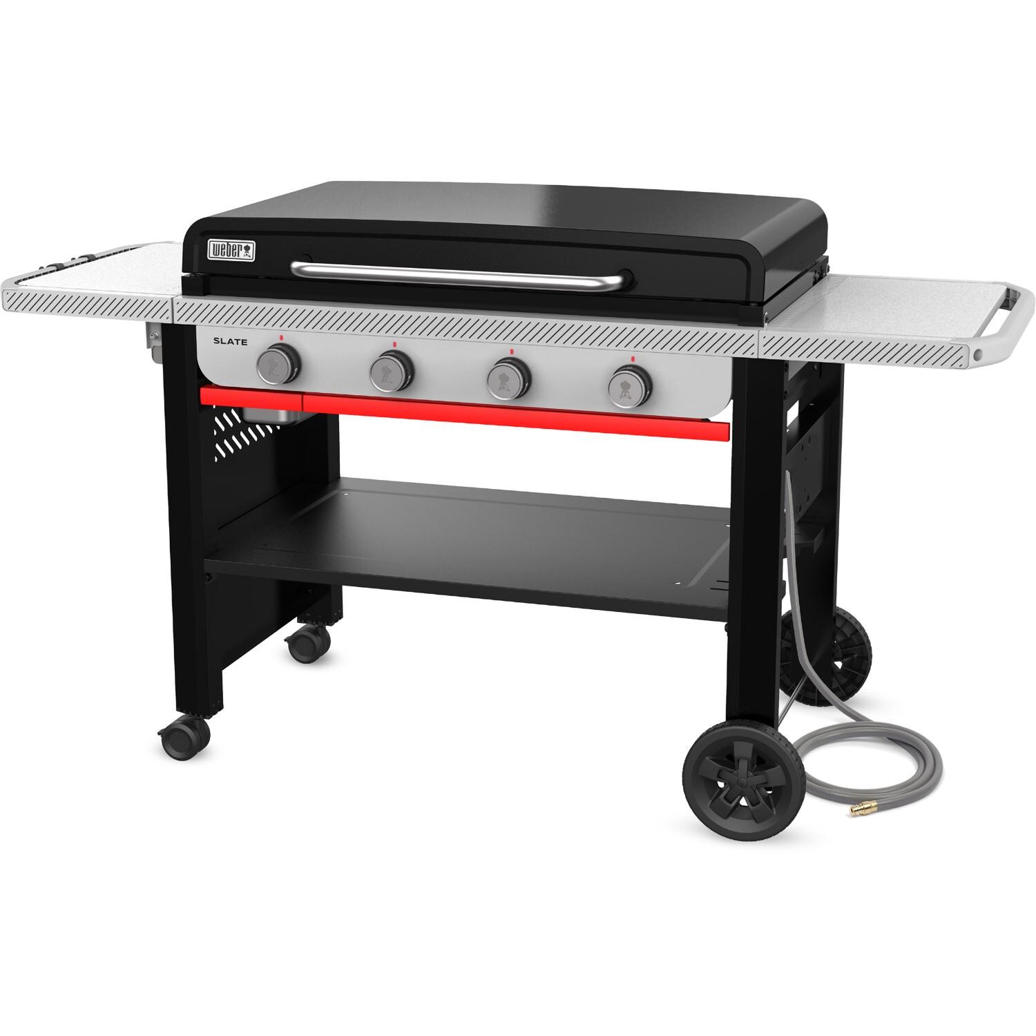 Weber Slate 36-in Rust-Resistant Natural Gas Griddle - Black - 1502035 - Angled Right Closed - White Background thumbnail
