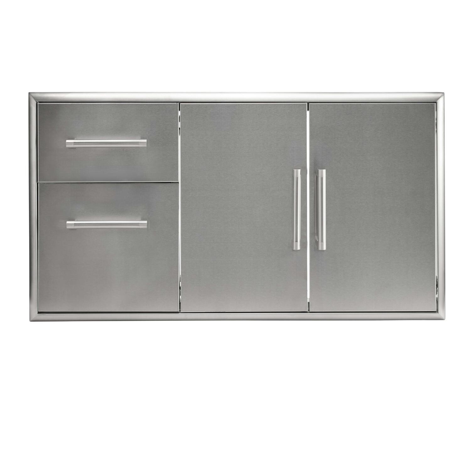 Coyote Outdoor Living C3-CD2DC 45 Inch Double Door & Drawer Combo - Front - White Background thumbnail