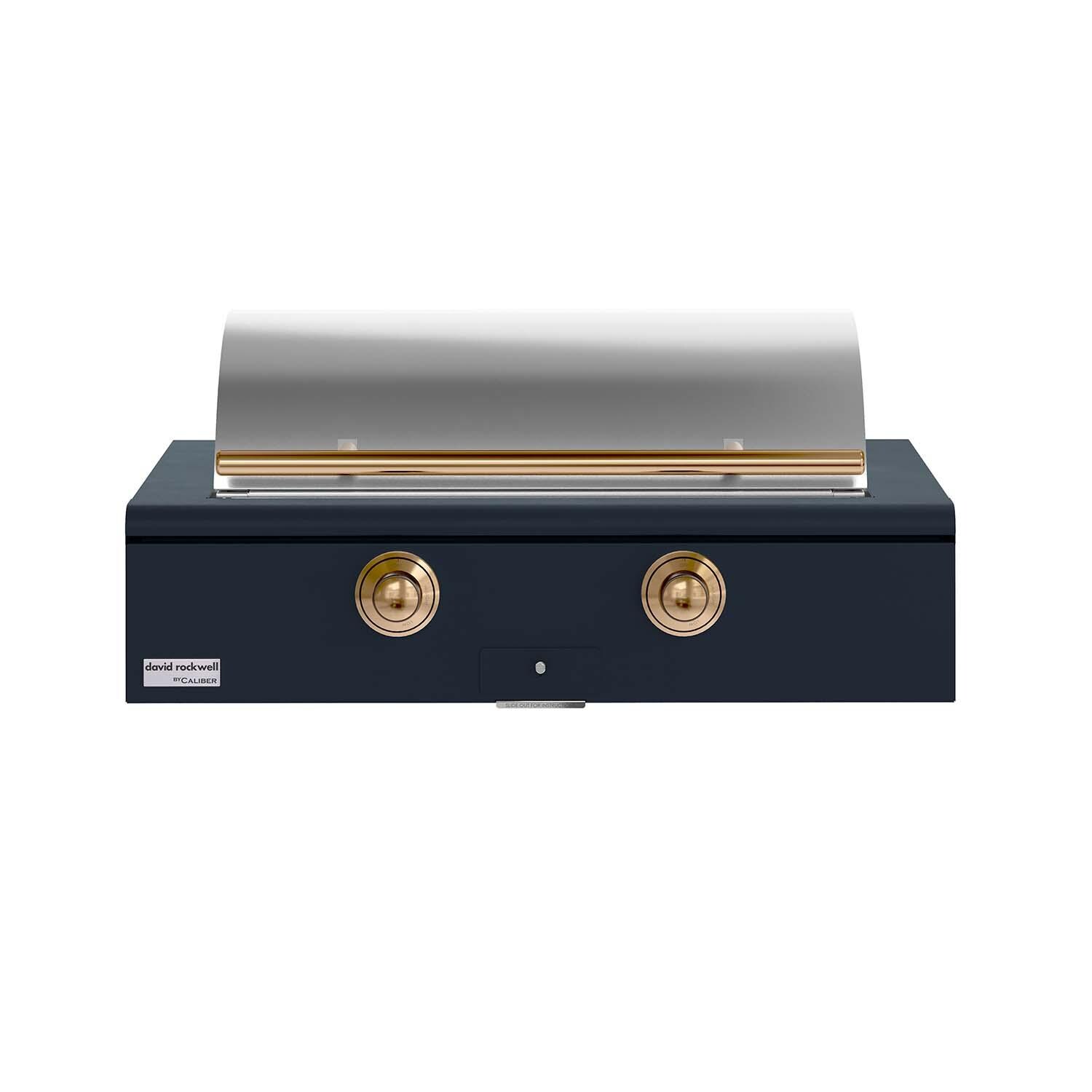 Caliber CRG-42BN00-A-104-H08 42-in Natural Gas Built-In Rockwell Grill - Juniper w/ Gold Hardware - Closed Lid - White Background thumbnail