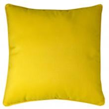 Sunbrella Canvas Sunflower Yellow Outdoor Throw Pillow W/ Piping By Lava Pillows - 18 X 18 image