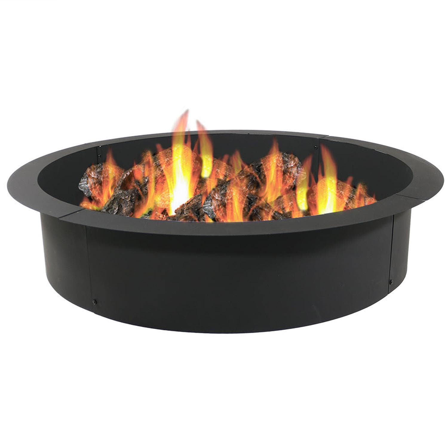 Ultimate Patio NB-FPRHD39 45 Inch Round Steel Wood-Burning Fire Pit Enclosure - White Background thumbnail