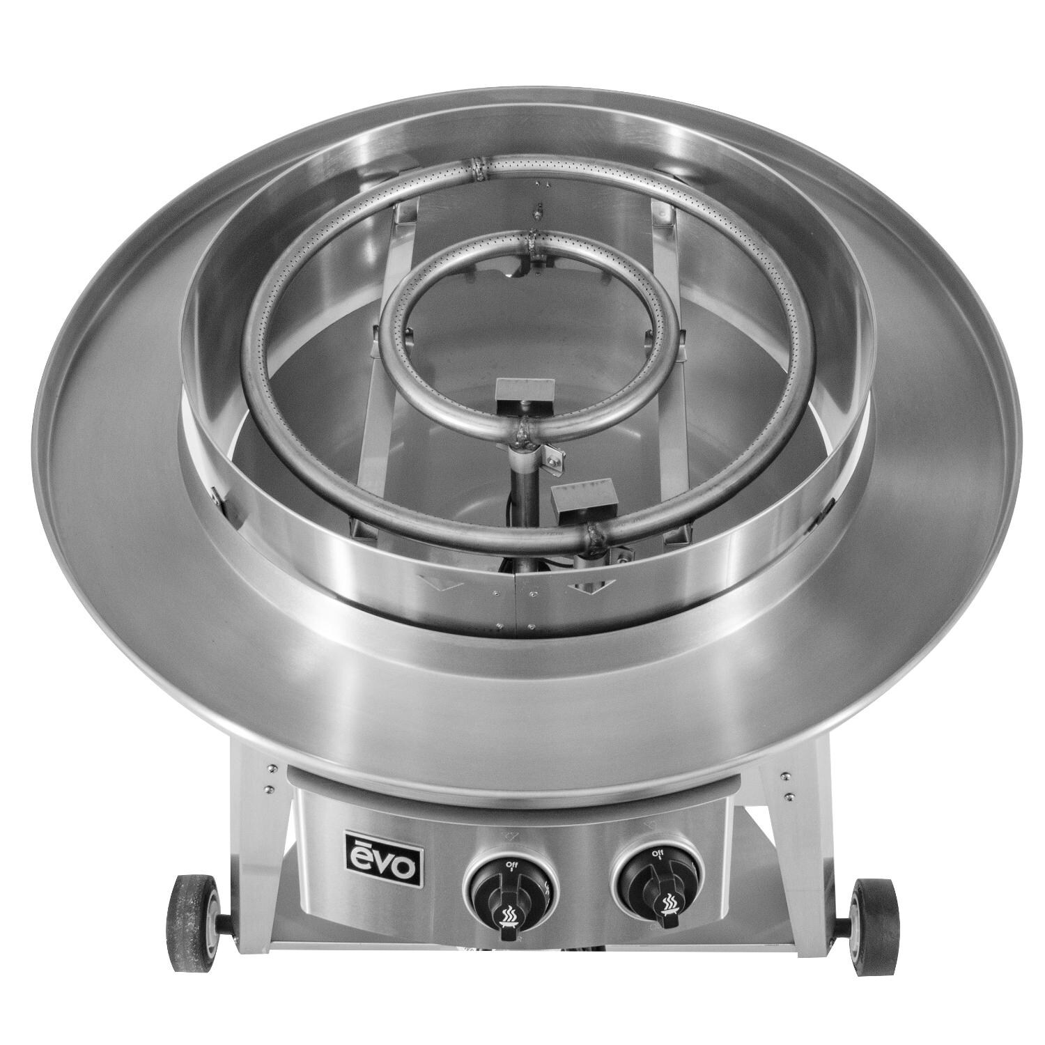 Evo Professional Classic Wheeled Cart Flattop Gas Grill - Dual Burners thumbnail