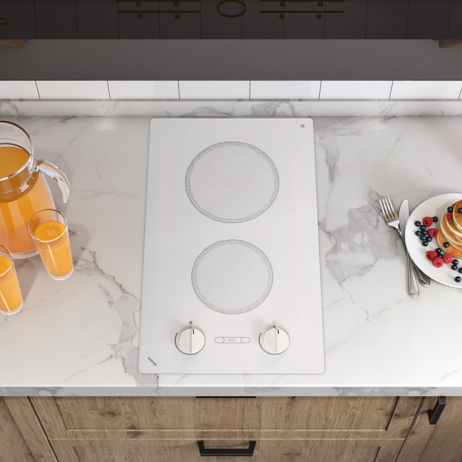 Kenyon B49510 120V Alpine Built-In Electric Two Burner Cooktop - Installed thumbnail