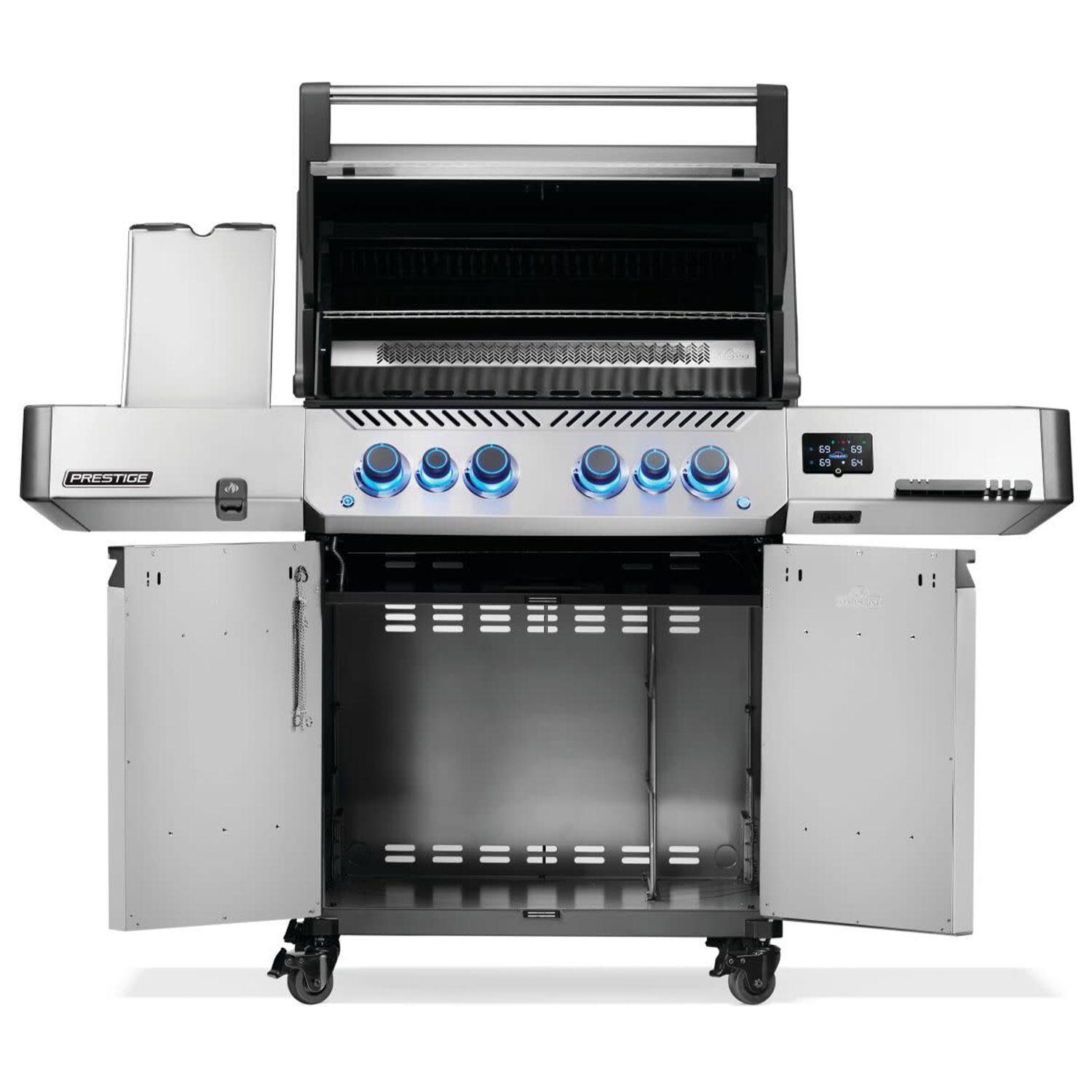 Napoleon P500VXRSIBPSS Prestige 500 Connected Natural Gas Grill w/ Infrared Side & Rear Burner - Stainless Steel - Interior - White Background thumbnail