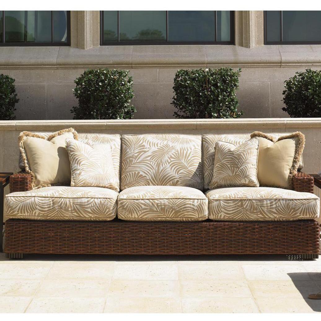 Tommy Bahama 3130-33B Ocean Club Pacifica Wicker Patio Sofa - Outside thumbnail