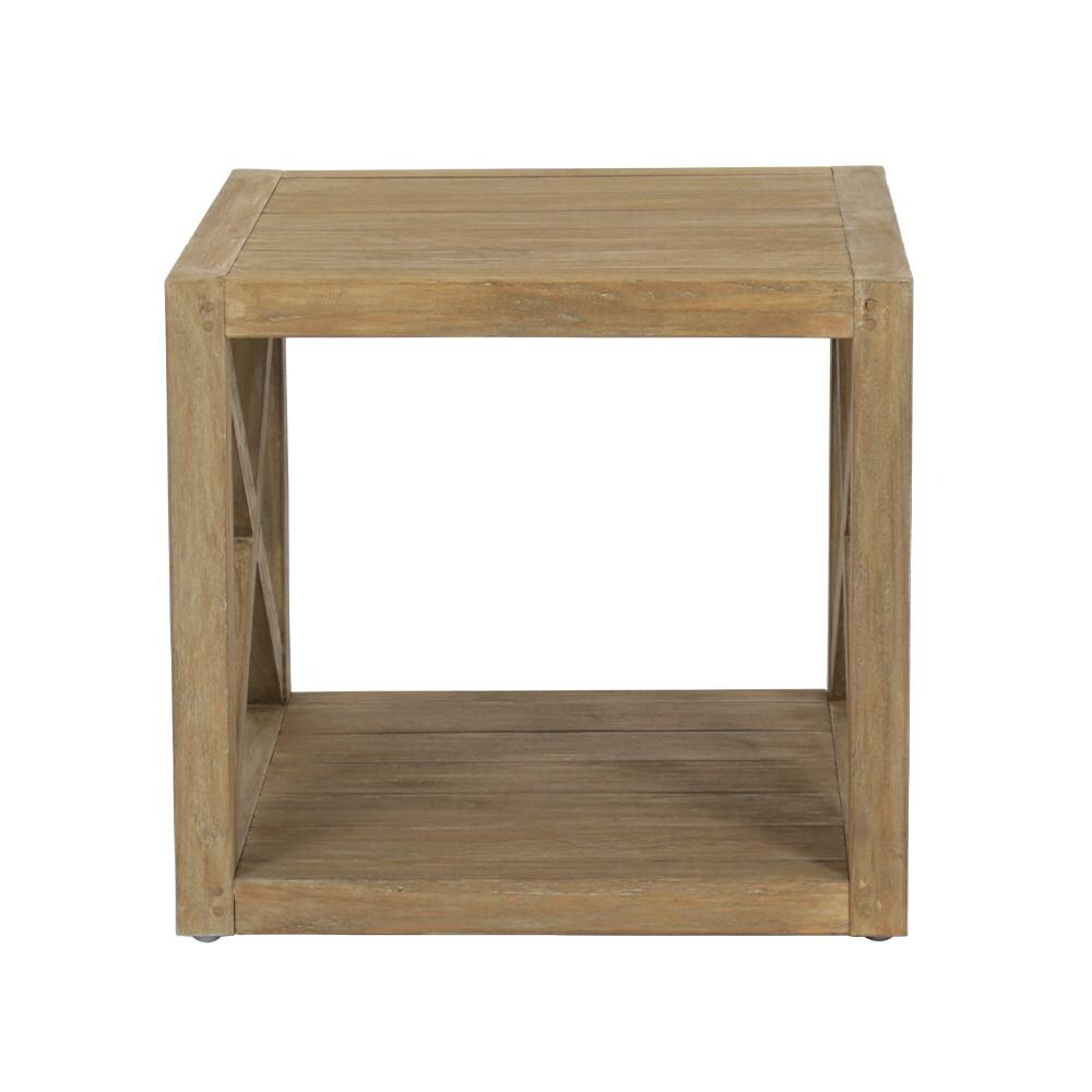 Sunset West - 5501-XET - Coastal Teak 22-Inch Square Teak Patio X End Table - Open Side thumbnail