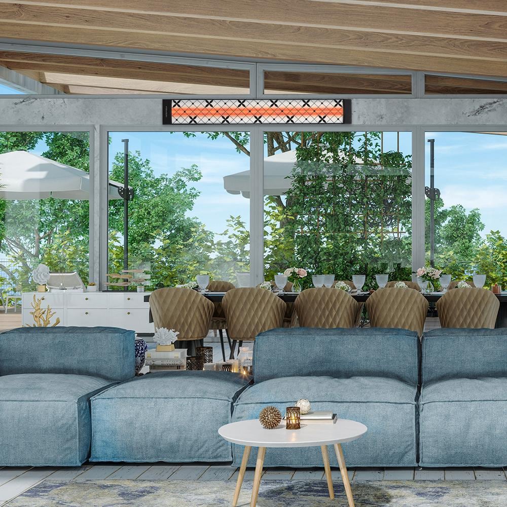 Infratech CD4024SS4 Motif Collection 39-Inch 4000W Dual Element 240V Electric Infrared Patio Heater - Lifestyle thumbnail