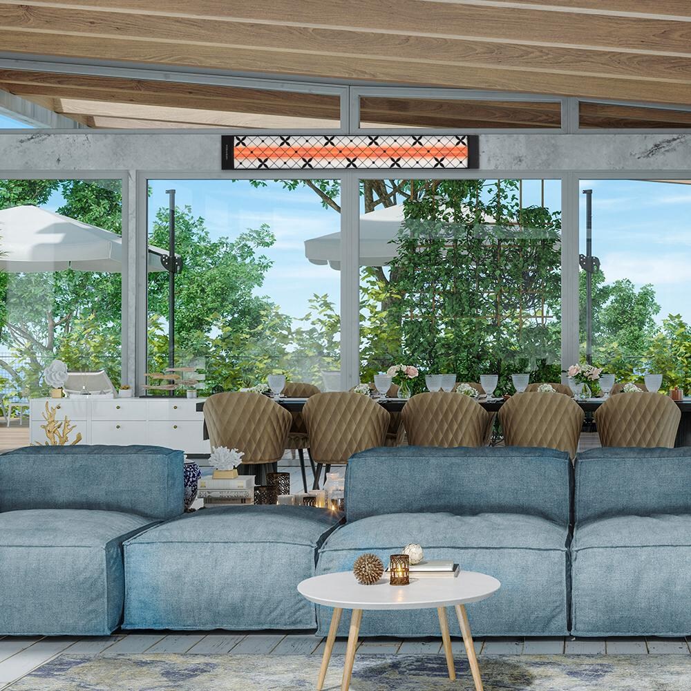 Infratech CD5024BL4 Motif Collection 39-Inch 5000W Dual Element 240V Electric Infrared Patio Heater - Lifestyle thumbnail