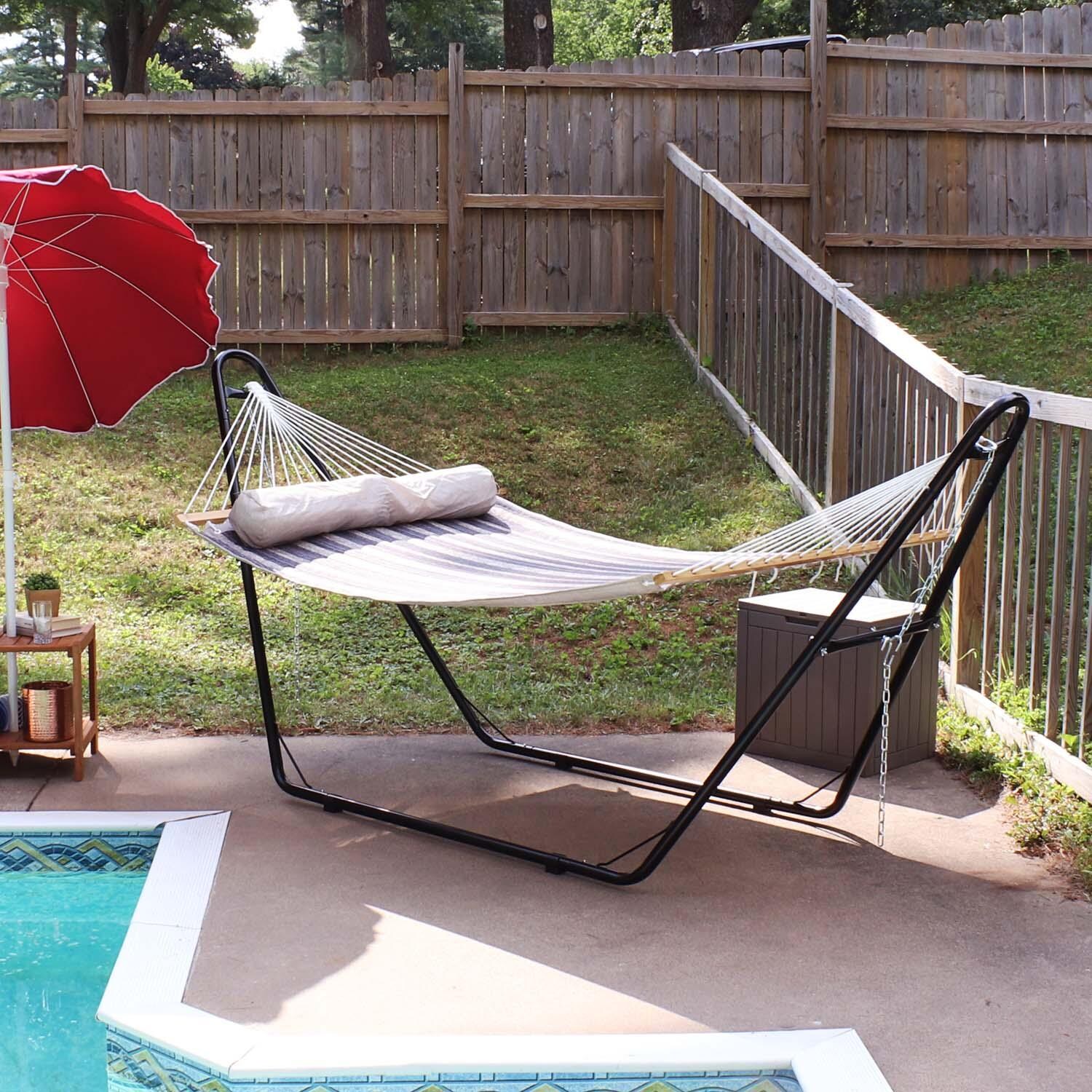 Quilted Hammock w/ Universal Stand By Ultimate Patio - Lifestyle thumbnail
