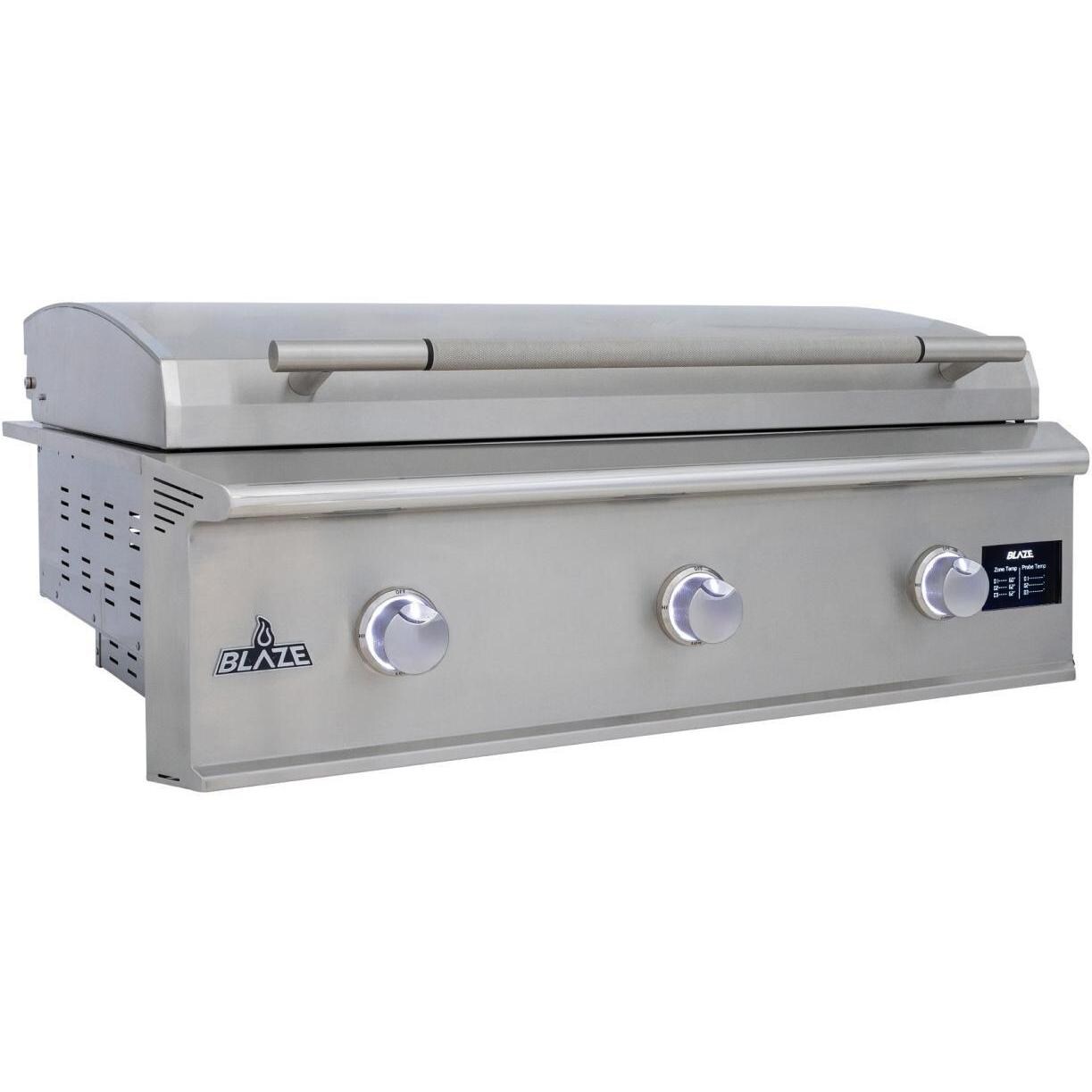 Blaze BLZ-GRIDDLE40-LP Propane Griddle -Angled View - White Background thumbnail