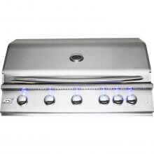 RCS Premier Series 40-Inch 5-Burner Built-In Natural Gas Grill With Rear Infrared Burner & Grill Lights - RJC40AL