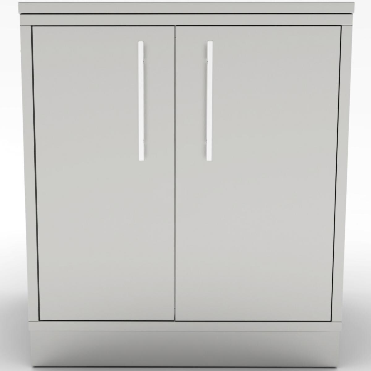 Sunstone SBC30DSPC 30-in Outdoor Kitchen Weather Sealed Dry Storage Island Cabinet - Cabinet Front - White Background thumbnail