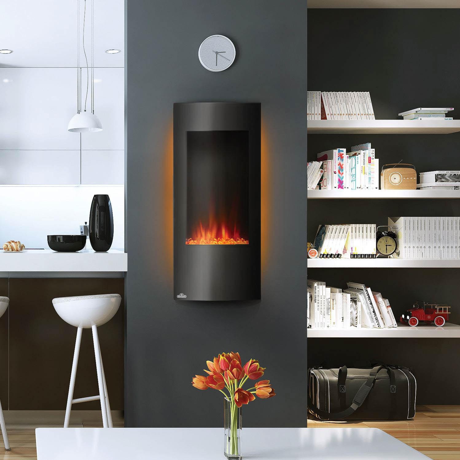 Napoleon Azure 38 Inch Vertical Convex Wall Mount Electric Fireplace Nefv38h - Napoleon Azure 38 In Vertical Black Wall Mount Electric Fireplace Nefv38h Napoleon Azure 38 Inch Vertical Convex Wall Mount Electric Fireplace Nefv38h - Napoleon Azure 38 In Vertical Black Wall Mount Electric Fireplace Nefv38h