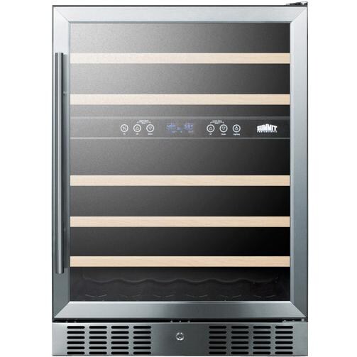 Summit 46 Bottle Dual Zone Wine Cooler Stainless Steel / Black