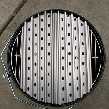 GrillGrate 14.5-Inch Hard Anodized Aluminum 2-Panel Grill Surface Set For Kettle Charcoal Grills With Grate Tool thumbnail