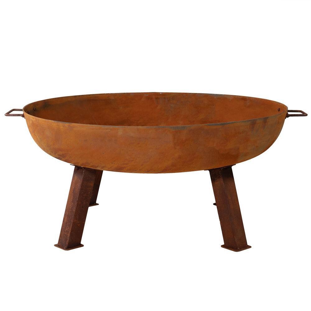 Ultimate Patio 39-Inch Cast Iron Rustic Wood Burning Fire Pit - Front View thumbnail
