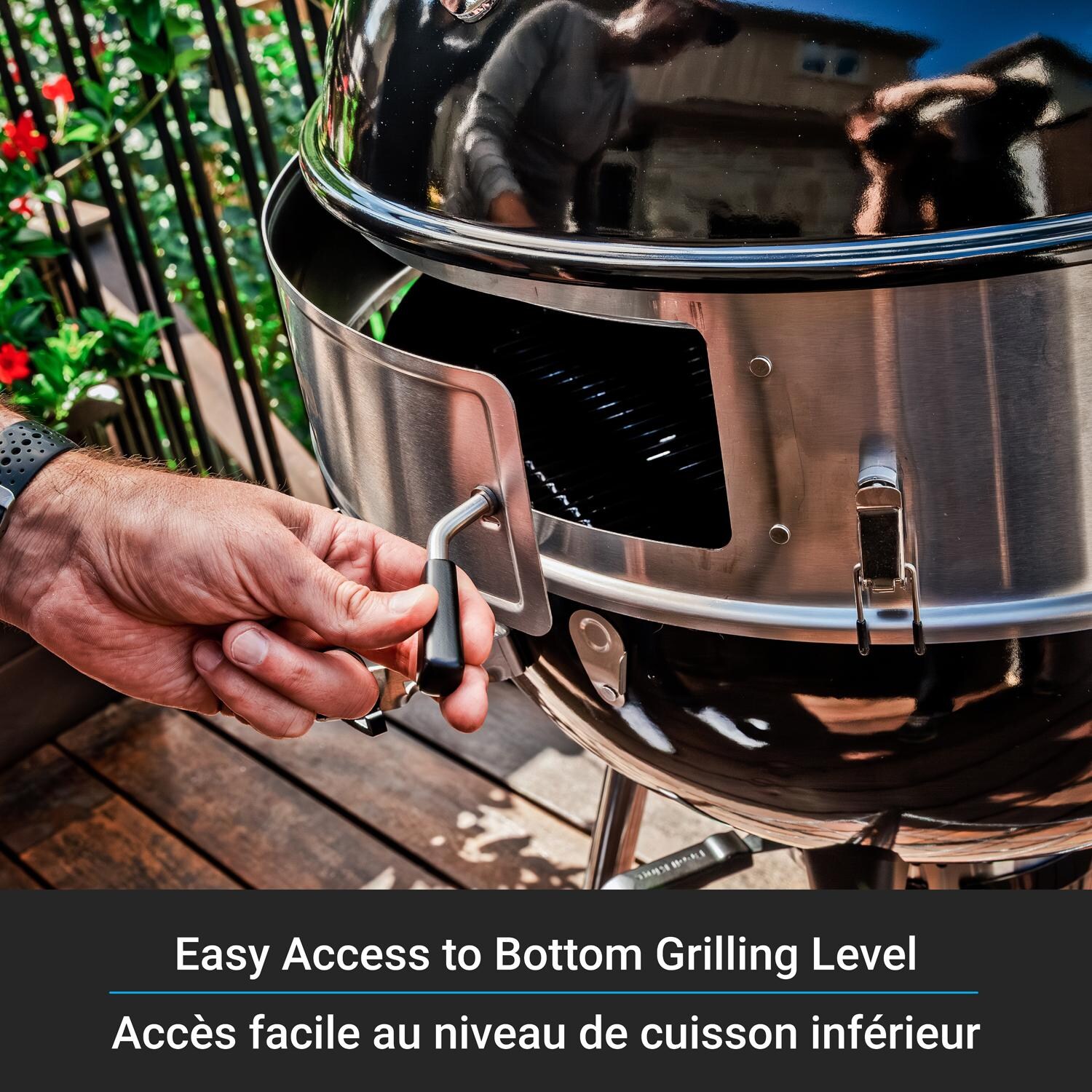 Broil King Kettle 22-in Stainless Steel Culinary Ring Extension Kit - Access to Bottom Grilling Level - Detail thumbnail