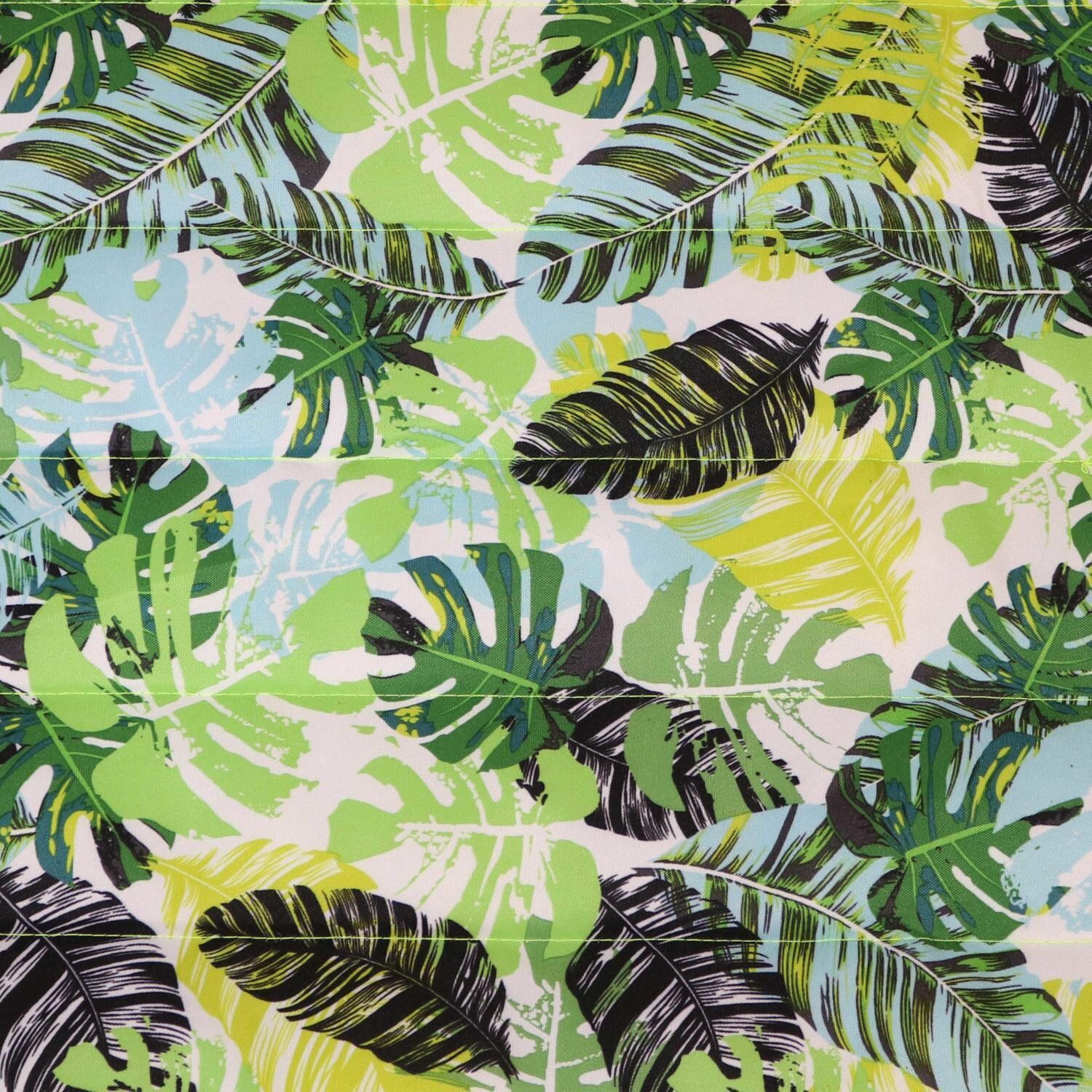 Ultimate Patio Quilted Double Hammock & Pillow - Tropical Greenery - Fabric Swatch thumbnail