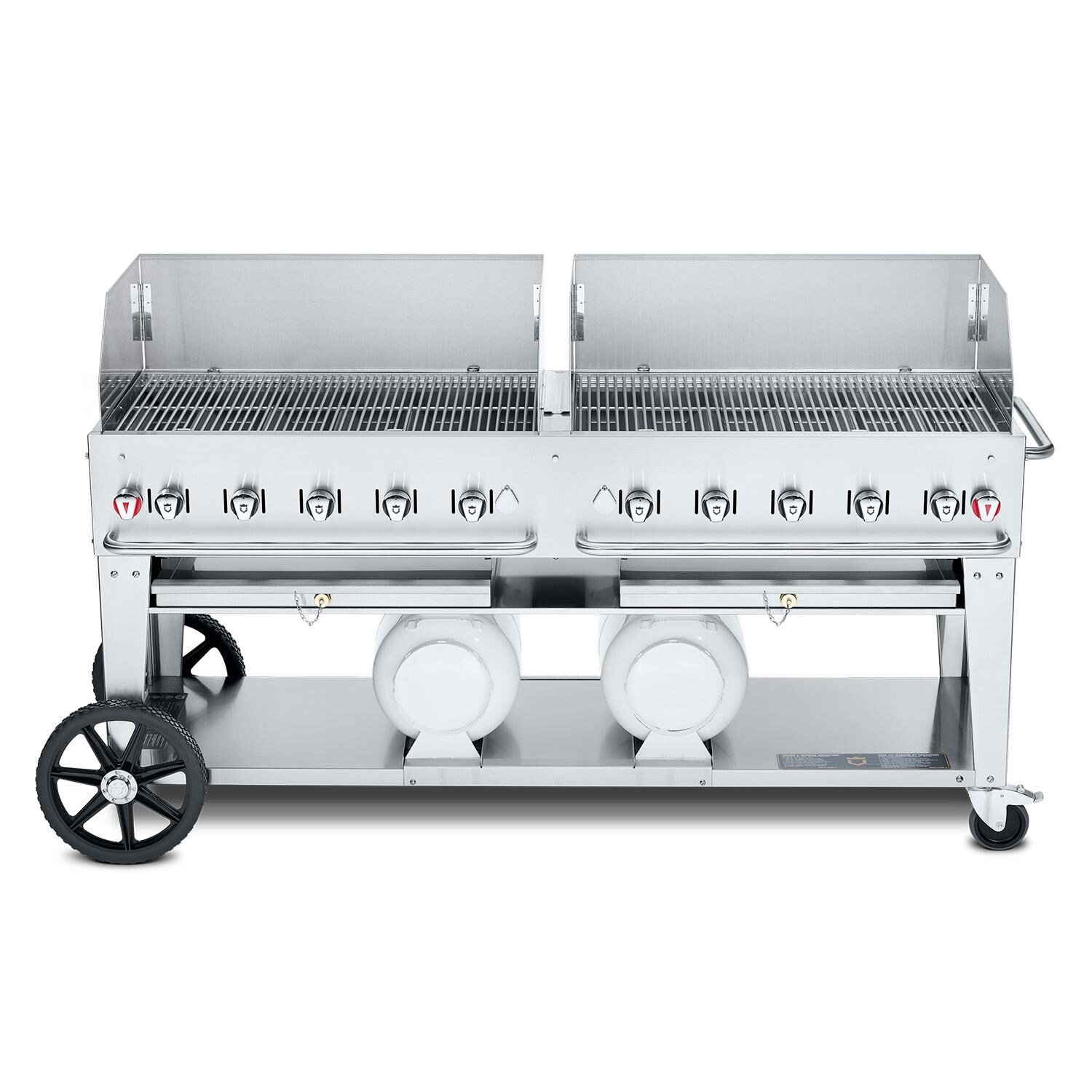Crown Verity 72-Inch Club Series Grill Windguard Package W/Horizontal Tanks - CV-CCB-72WGP