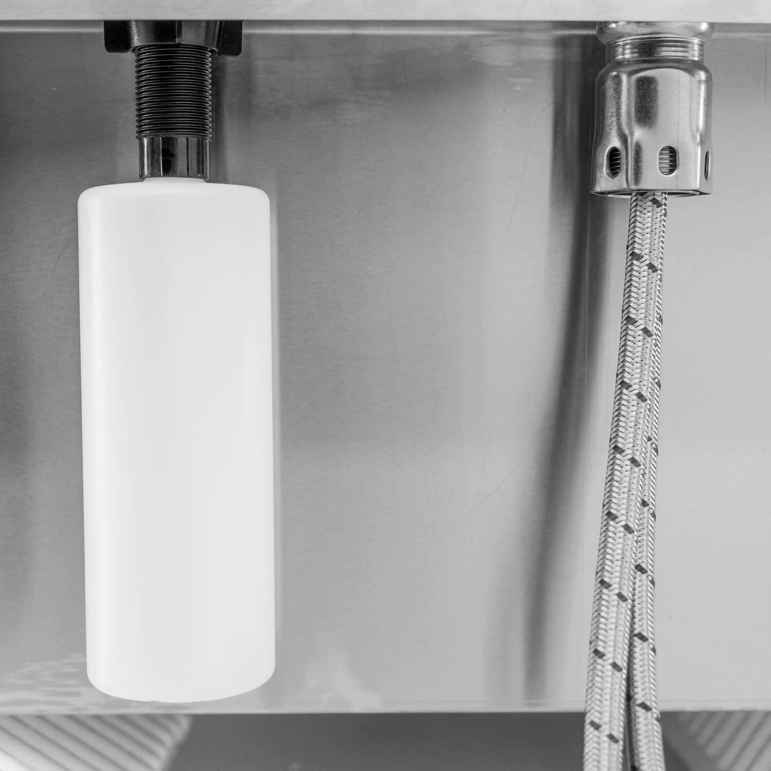 BBQGuys Signature BBQ-260-SINK-21 Contempo 21-Inch Outdoor Rated Stainless Steel Drop In Sink With Hot/Cold Faucet - Water Connection And Soap Bottle thumbnail