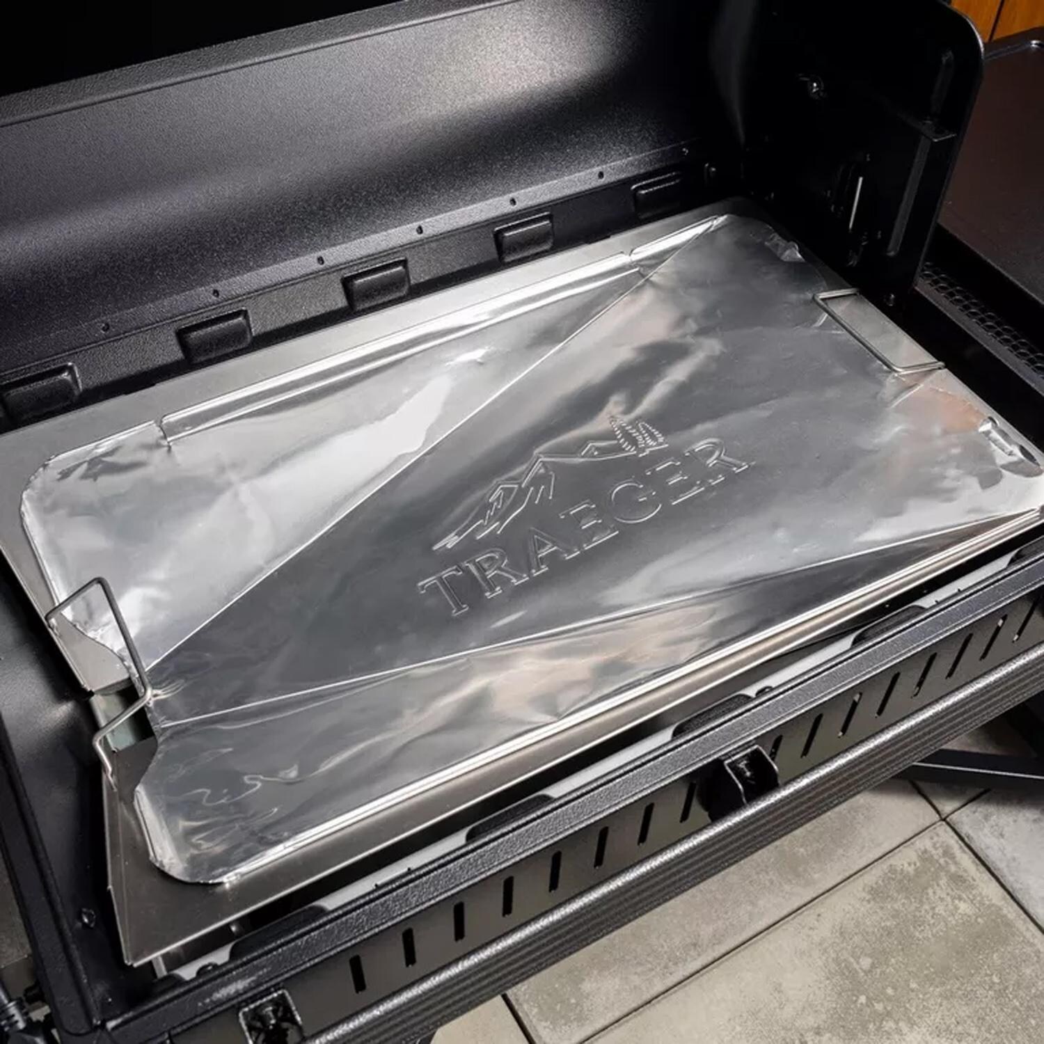 Traeger Woodridge Pellet Grill 5 Pc Bundle - On Grill - Lifestyle thumbnail