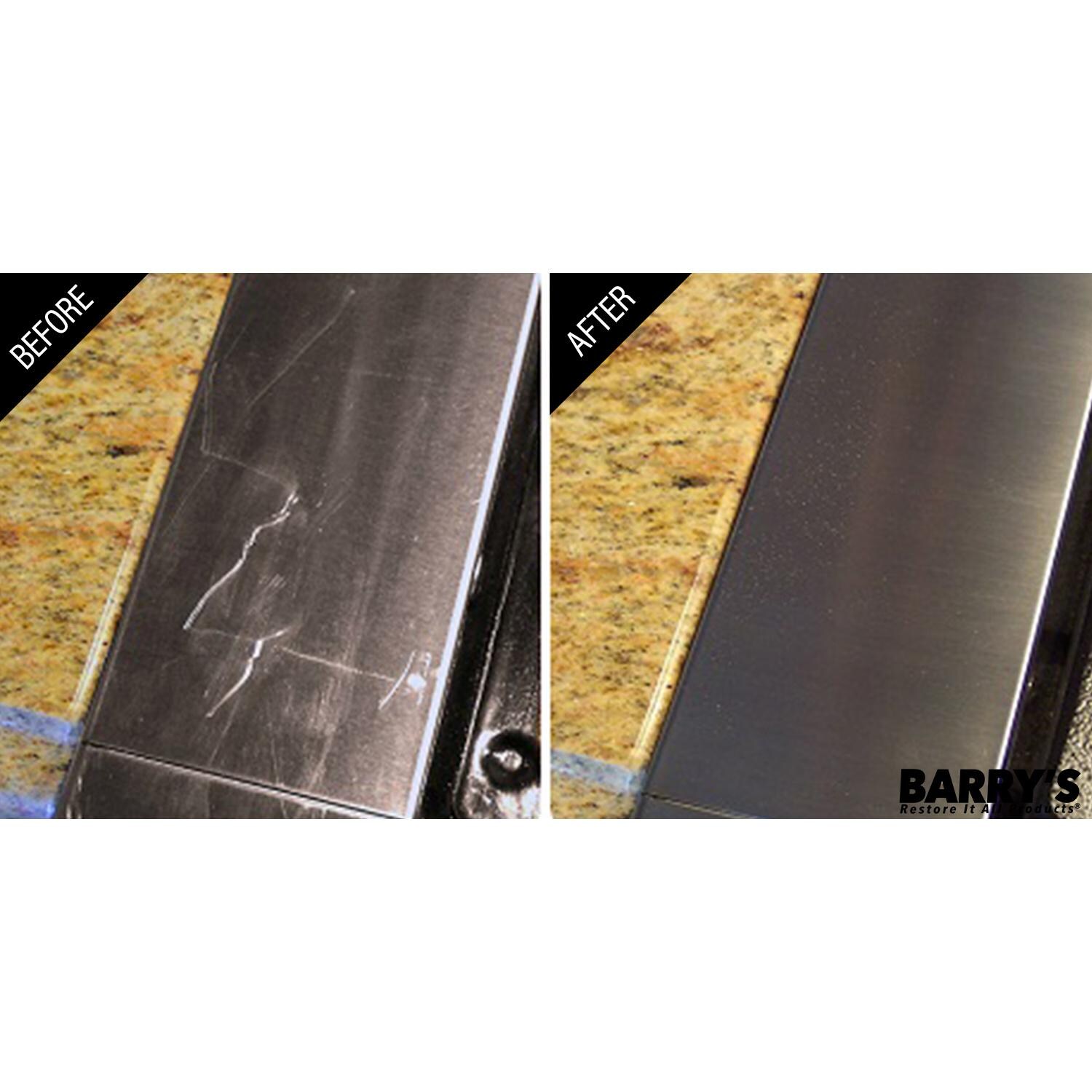 Stainless Steel Surface Before And After Using Scratch-B-Gone - Stove - Detail thumbnail