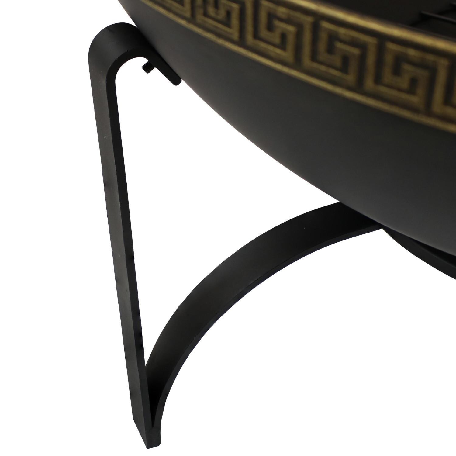 Ultimate Patio 26-Inch Steel Contemporary Wood Burning Fire Pit - Leg Detail thumbnail