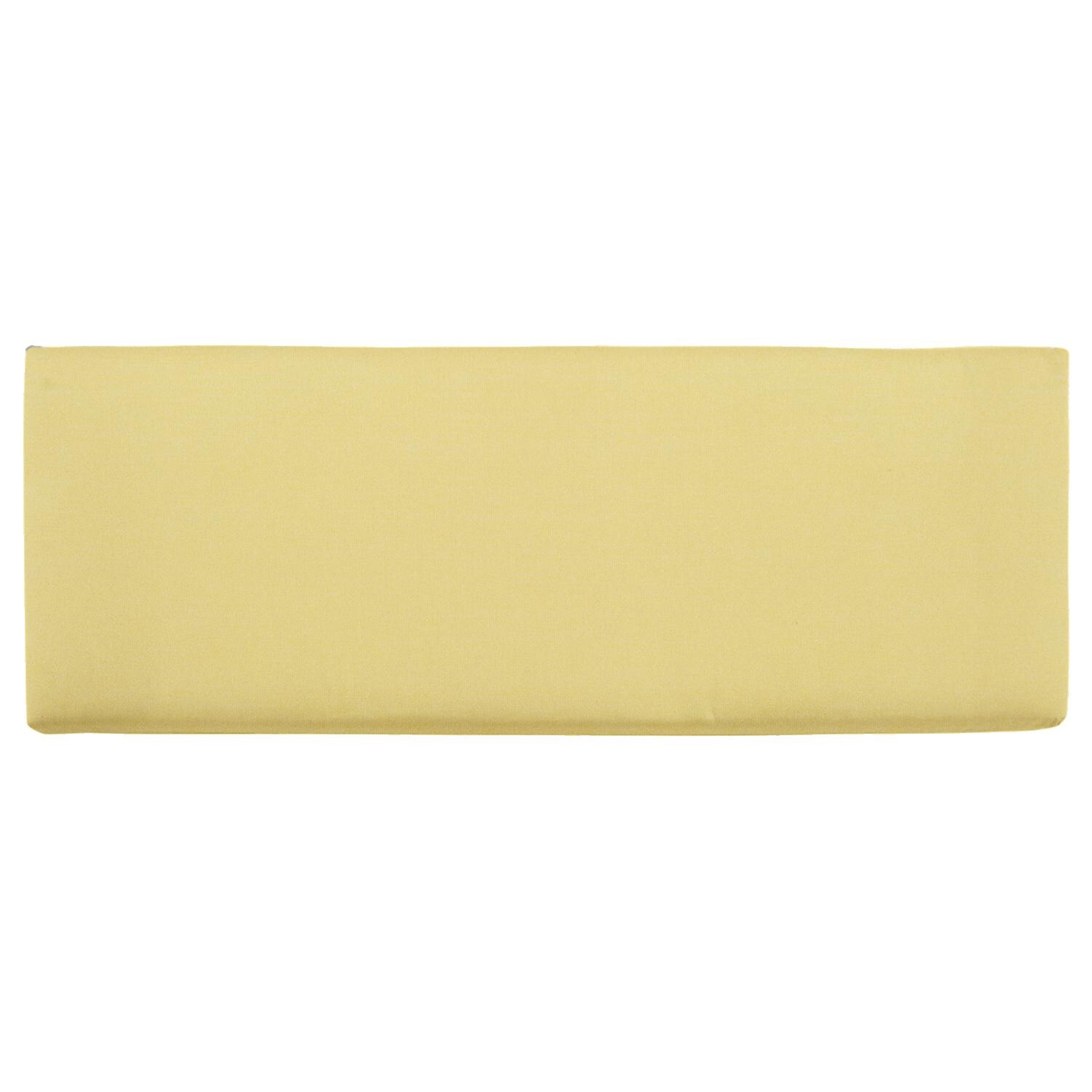 Sunbrella Canvas Buttercup Large Outdoor Replacement Bench Cushion W/ Knife Edge By UltimatePatio.com thumbnail