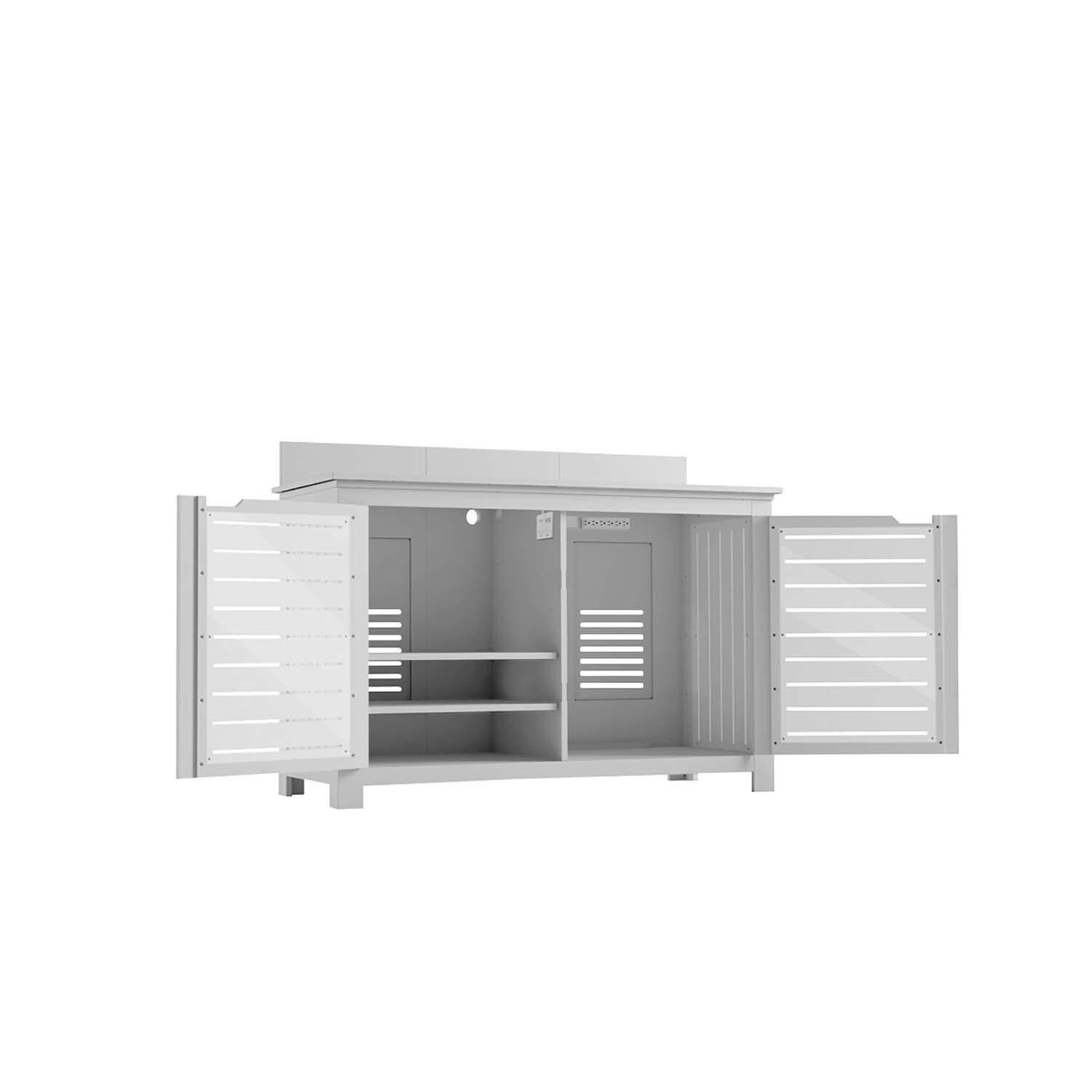 Ledge Lounger Mainstay Rectangle Bar Credenza - White