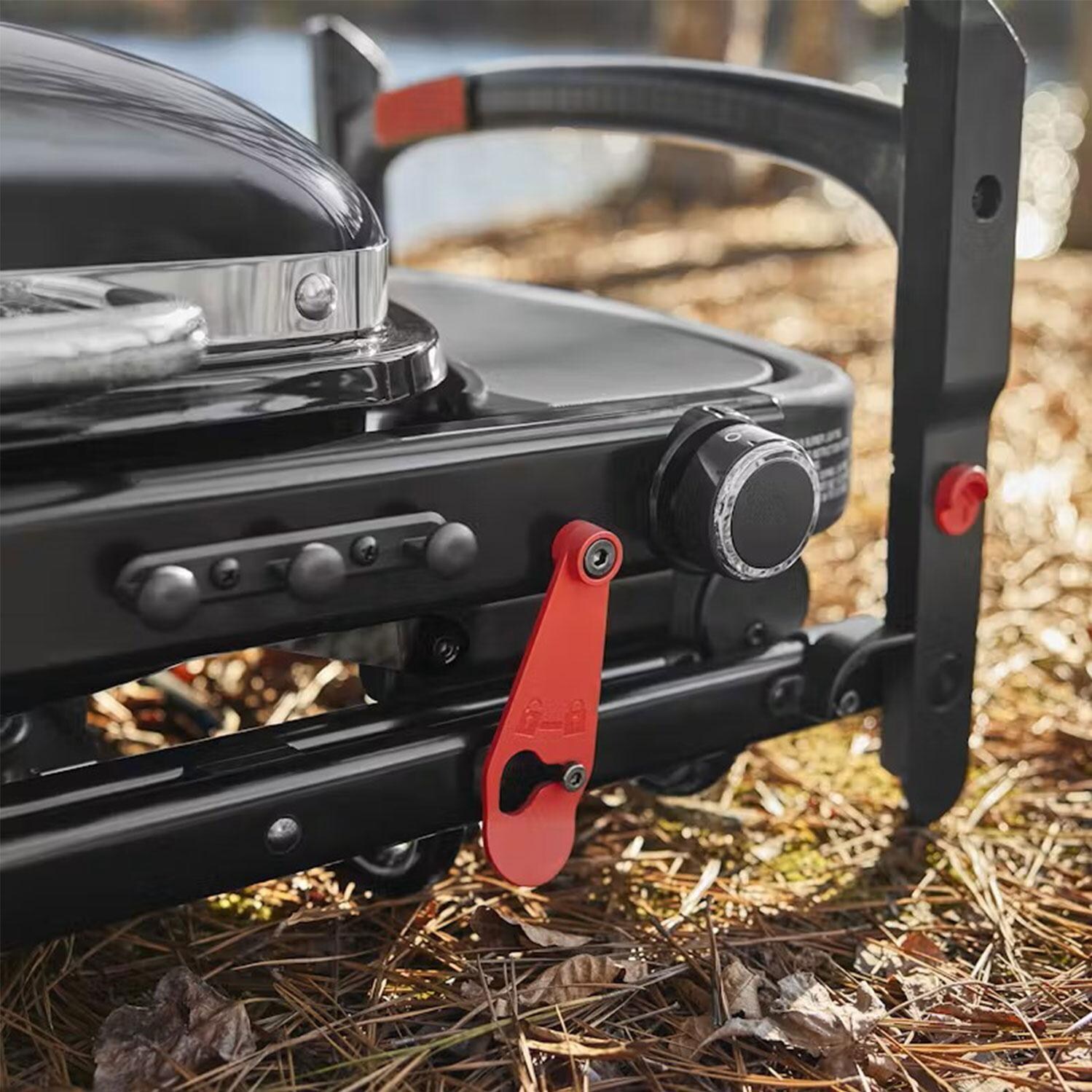 Weber 1500460 Traveler Compact Portable Propane Gas Grill - Lock Latch - Lifestyle thumbnail