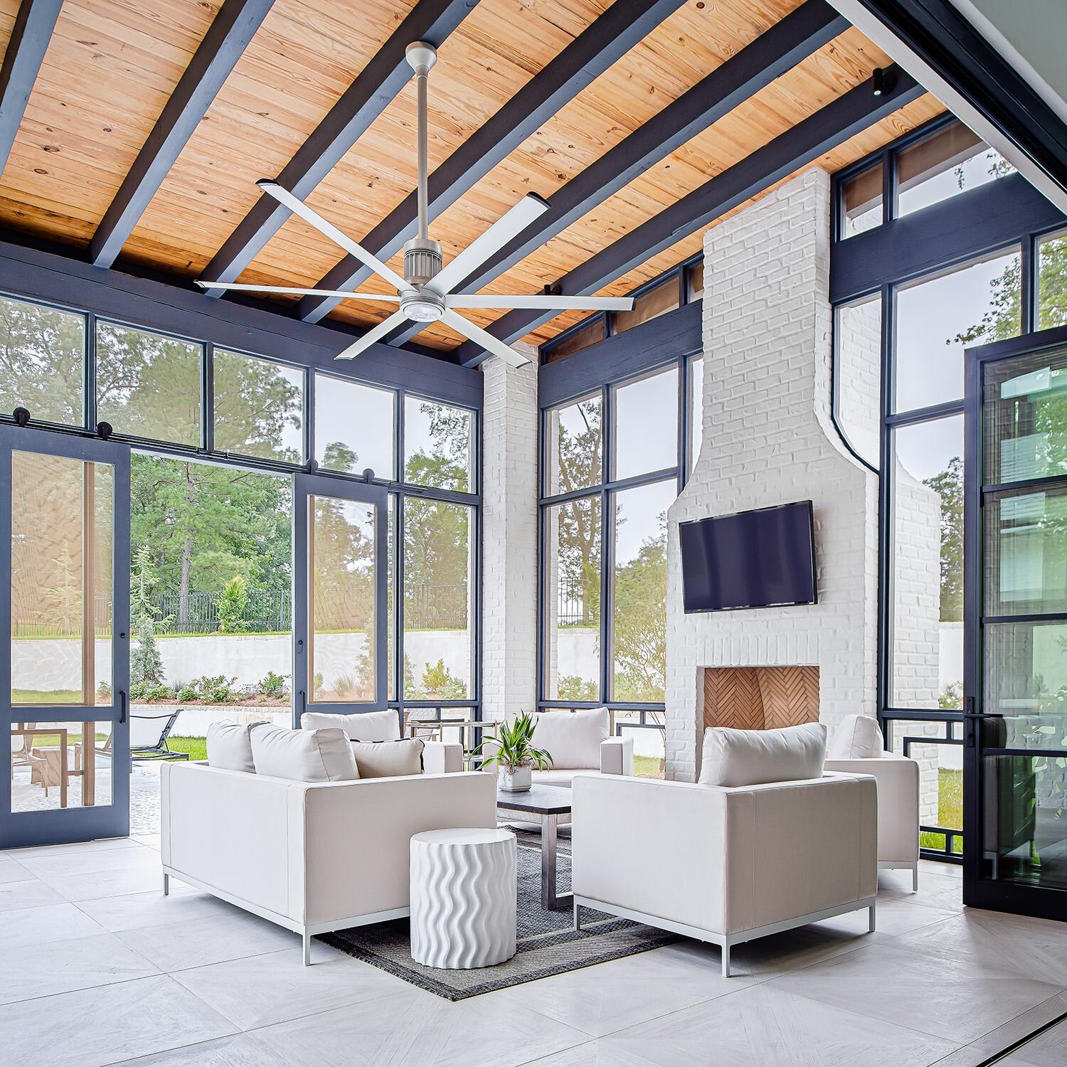 Big Ass Fans MK-I61-061906A727I06 72-Inch i6 Ceiling Fan Universal Mount W/6-Inch Ext Tube Brushed Silver - Lifestyle thumbnail