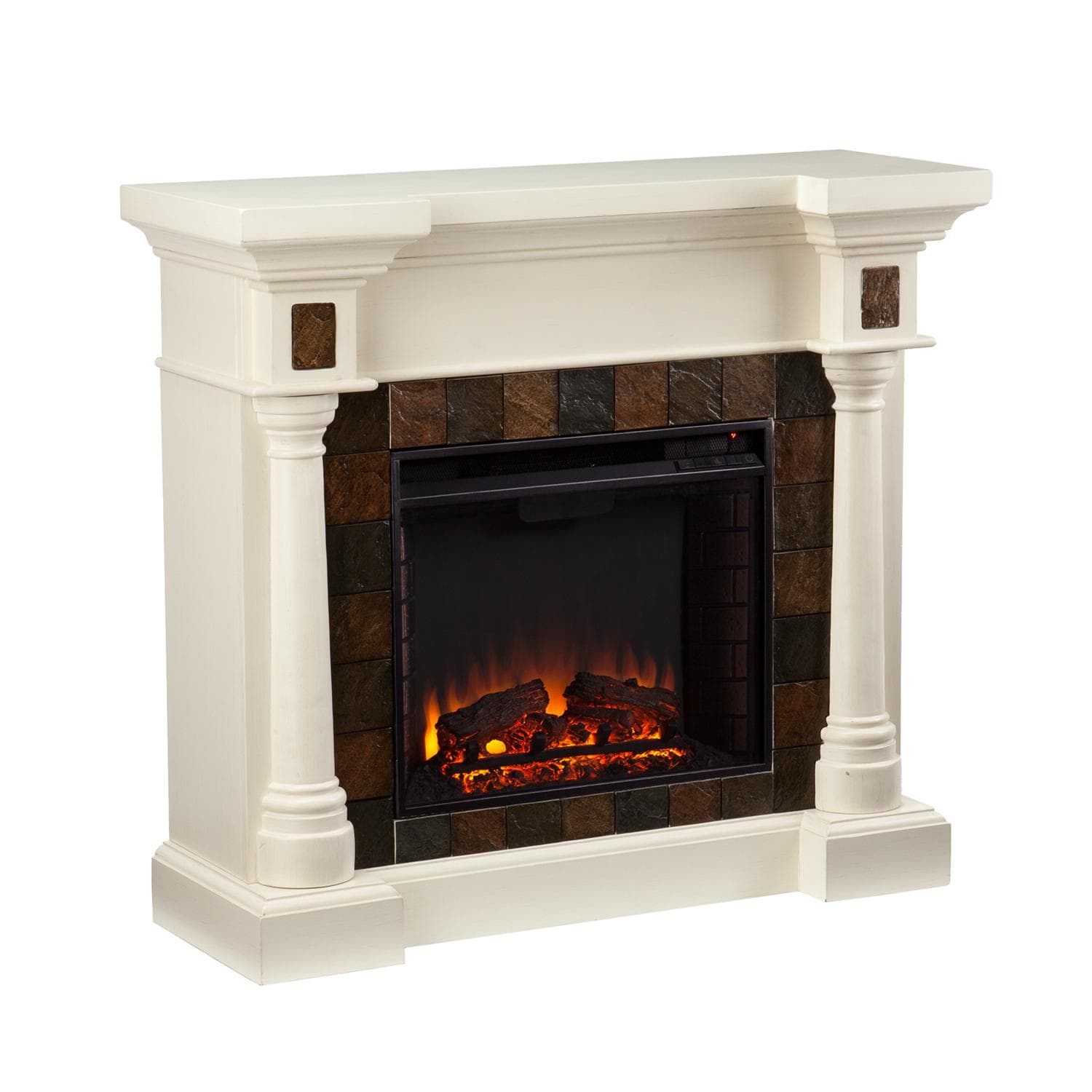 Southern Enterprises Carrington 44Inch Electric Fireplace W/ Corner