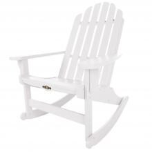 Pawleys Island Essentials Poly Lumber Patio Adirondack Rocking Chair - White