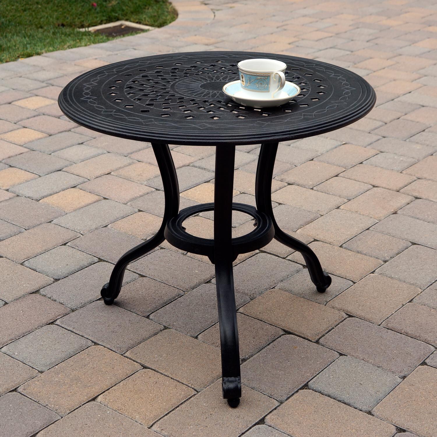 Darlee B/DL707-3PC-3326R Elisabeth Cast Aluminum 24 Inch Round End Table thumbnail