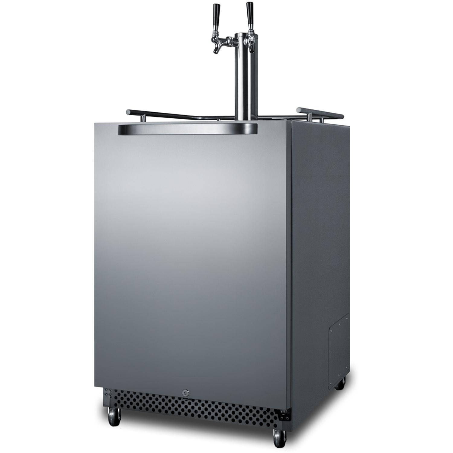 Summit Commercial 24Inch 6.04 Cu. Ft. Outdoor Rated Double Tap Cold