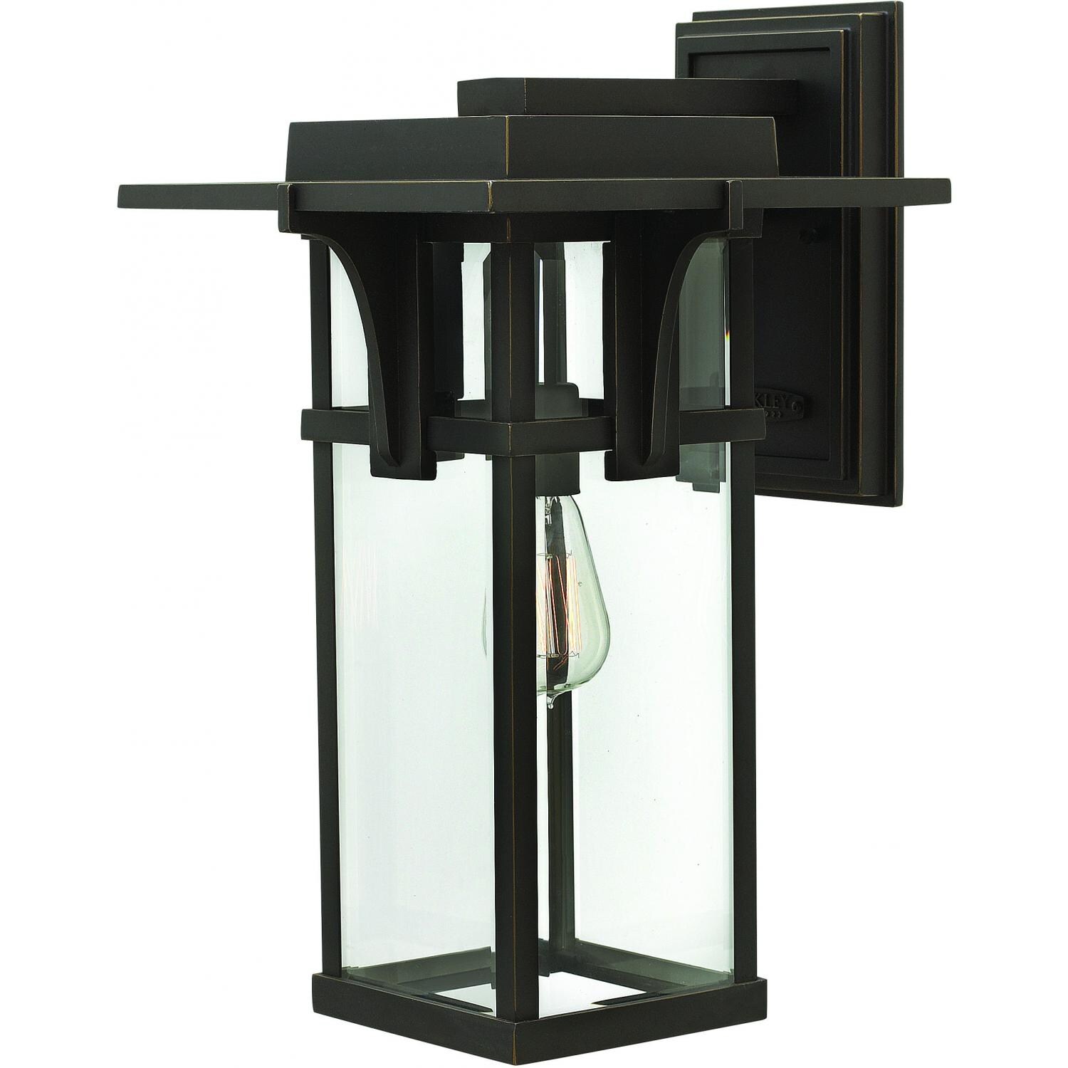 Hinkley Lighting Manhattan One Light 19-Inch Outdoor Wall Light W/ Clear Glass - Oil Rubbed Bronze - 2325OZ