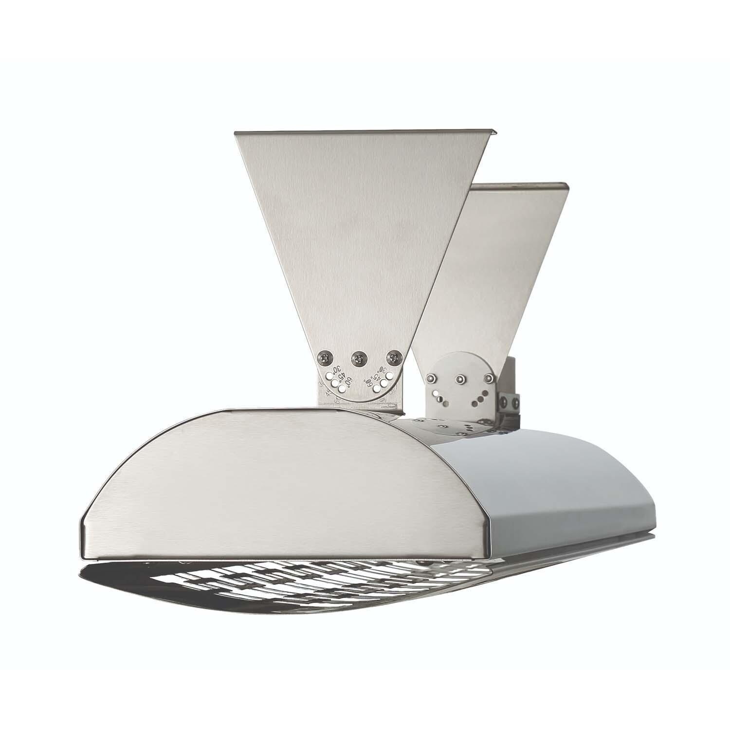 Eurofase EF50240S5 Brix Series 39-Inch 5000 Watt Dual Element 240V Electric Infrared Patio Heater - Stainless Steel - Ceiling Mount - White Background thumbnail