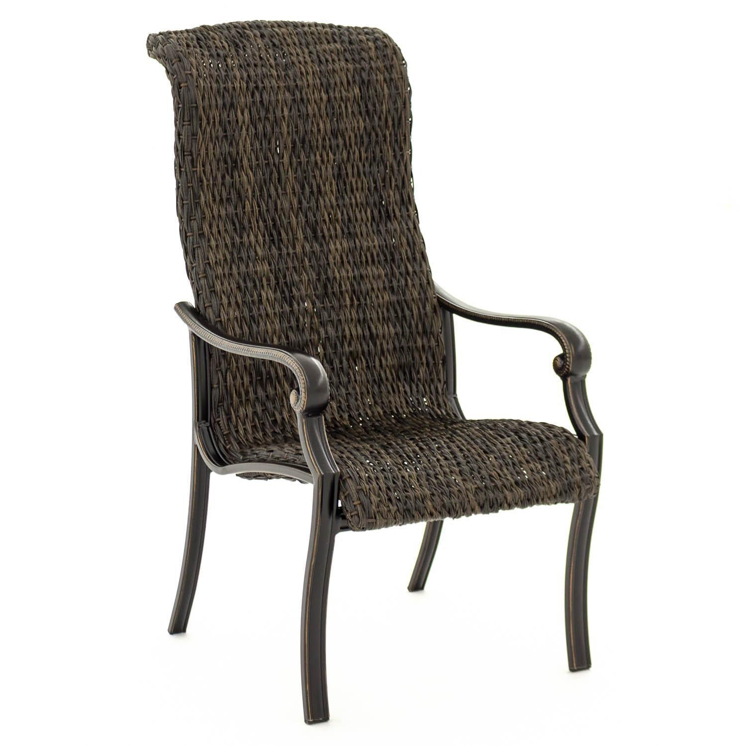 Du Monde Banana Leaf Wicker Patio Dining Chair thumbnail
