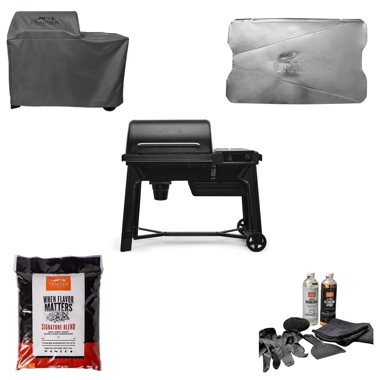 Traeger Woodridge Pellet Grill 5 Pc Bundle - Bundle - White Background thumbnail