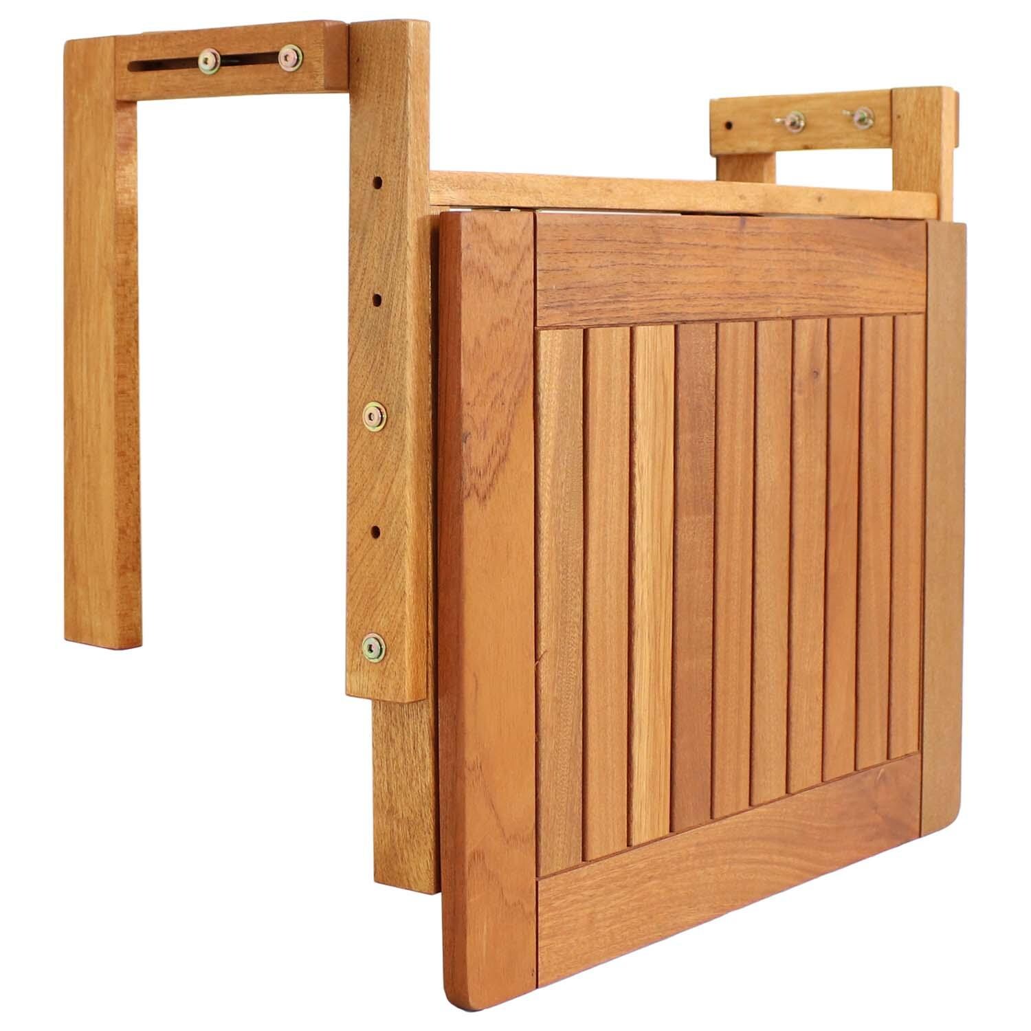 Balcony 24 Inch Adjustable Folding Balcony Railing Table By Ultimate Patio - Folded - White Background thumbnail