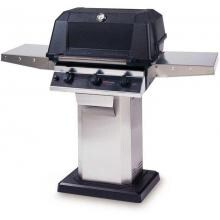 MHP Tri-Burn W3G4DD Natural Gas Grill With SearMagic Grids On Stainless Patio Base image