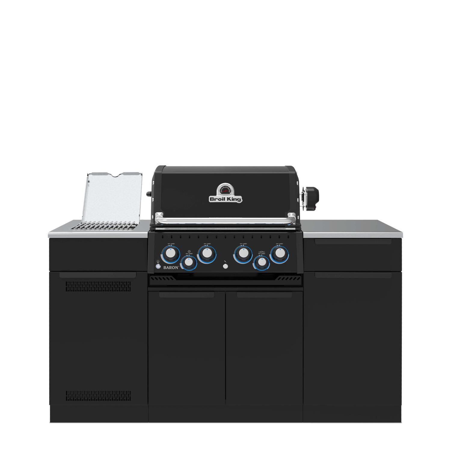 Broil King 875847 Baron 490i Shadow 4 Burner Natural Gas Grill Center - White Background thumbnail