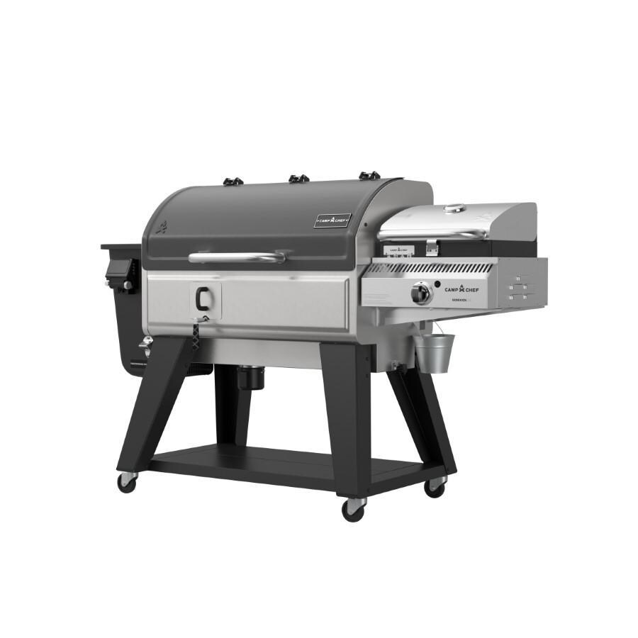 Camp Chef PG36WWSB + PG14BB Woodwind Pro WiFi 36-Inch Pellet Grill With Propane Sidekick Sear Box - Left - White Background thumbnail