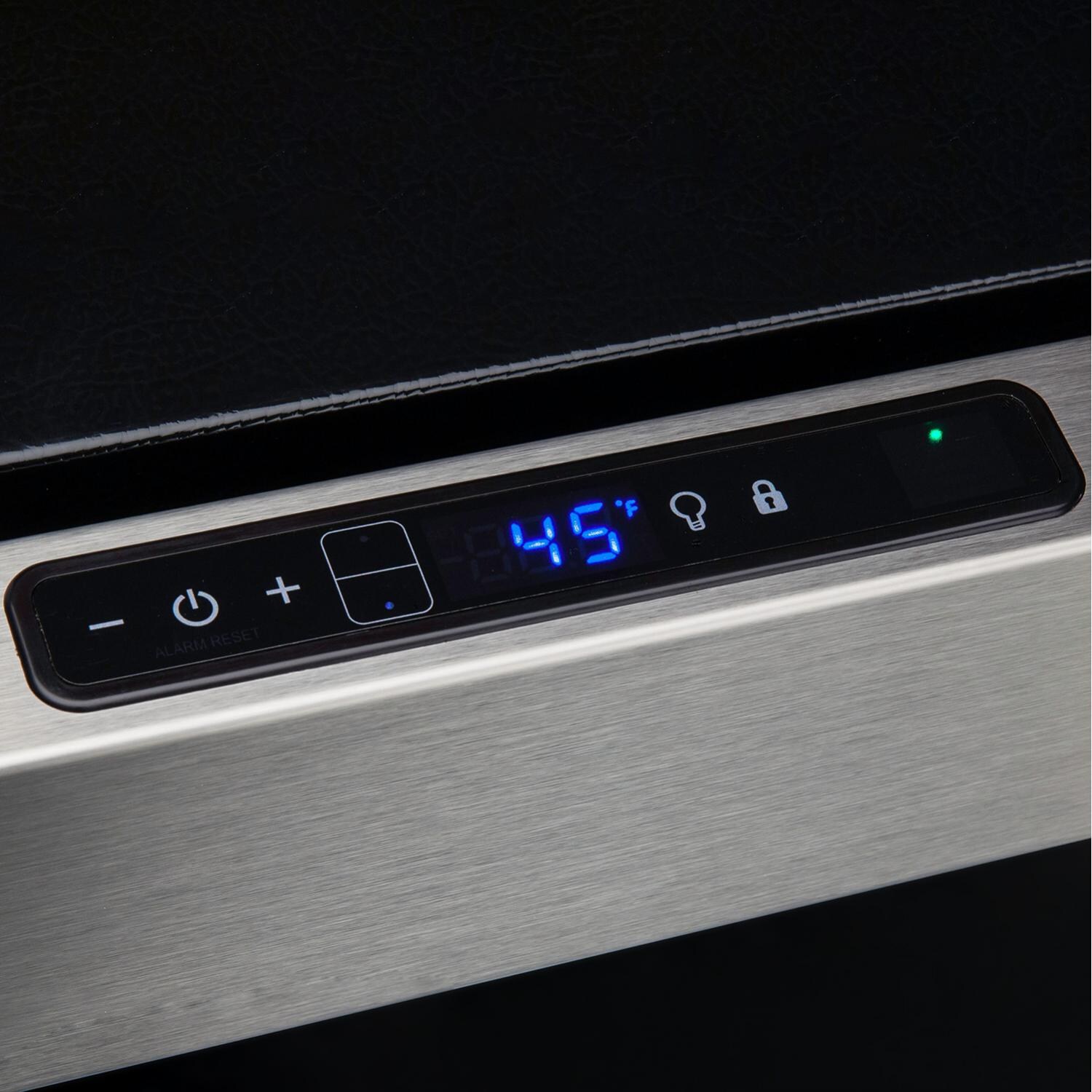 Viking 24-Inch 45 Bottle Left Hinge Built-In / Freestanding Wine Cellar - Digital Control Panel Detail thumbnail