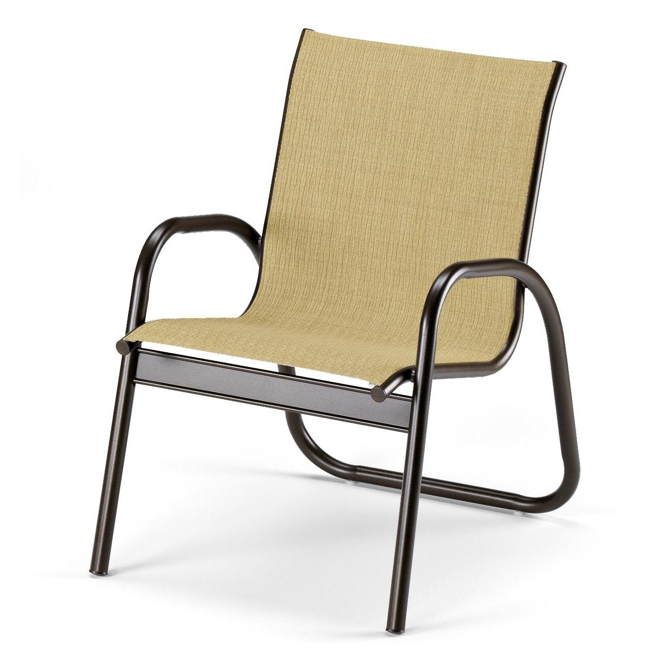 Gardenella Aluminum Stacking Patio Dining Arm Chair With Sling Seating By Telescope Casual thumbnail