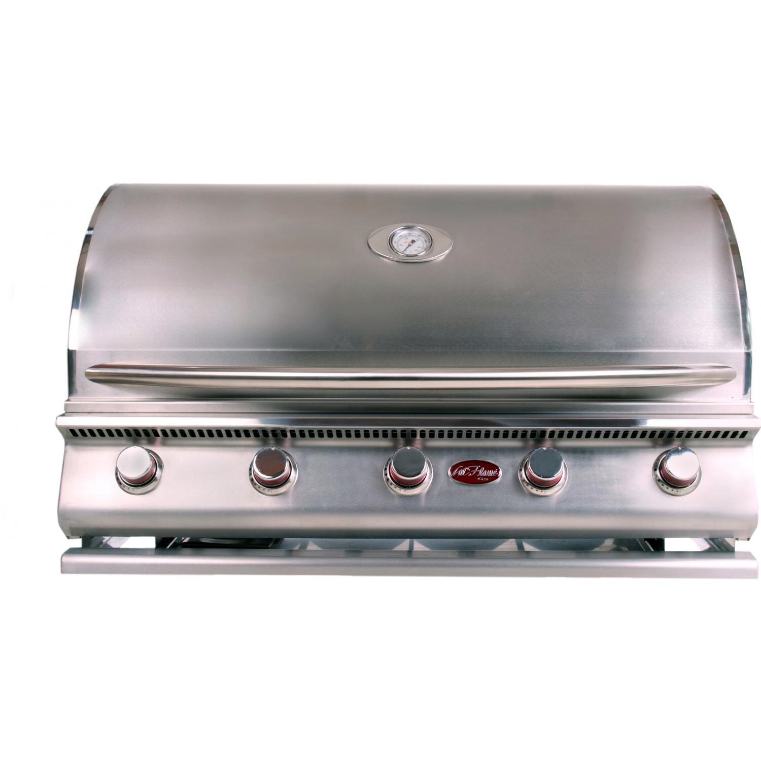 Cal Flame G5 40-Inch 5-Burner Built-In Natural Gas BBQ Grill (Ships As Propane With Conversion Fittings)