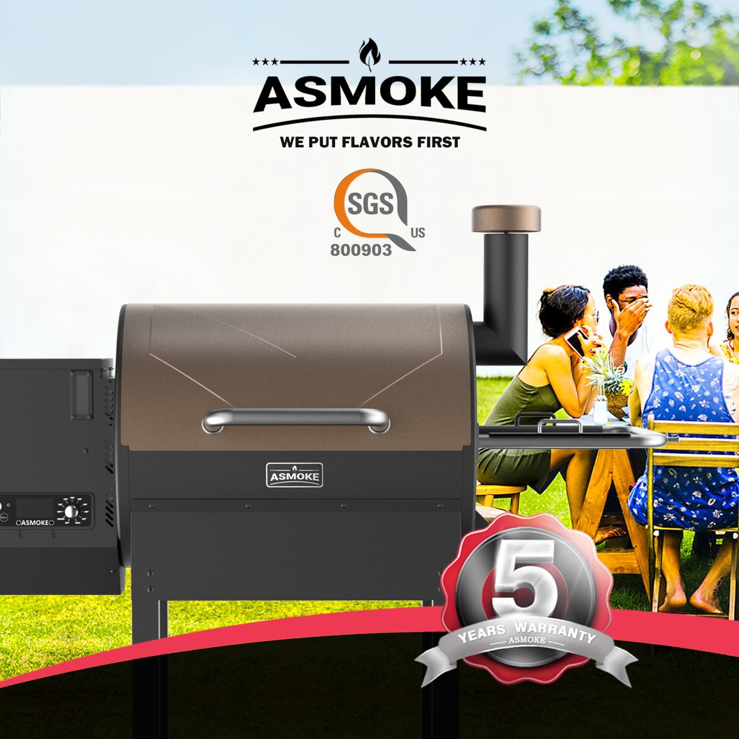 ASMOKE AS660 Signature Wood Pellet Grill Smoker - Warranty Graphic thumbnail